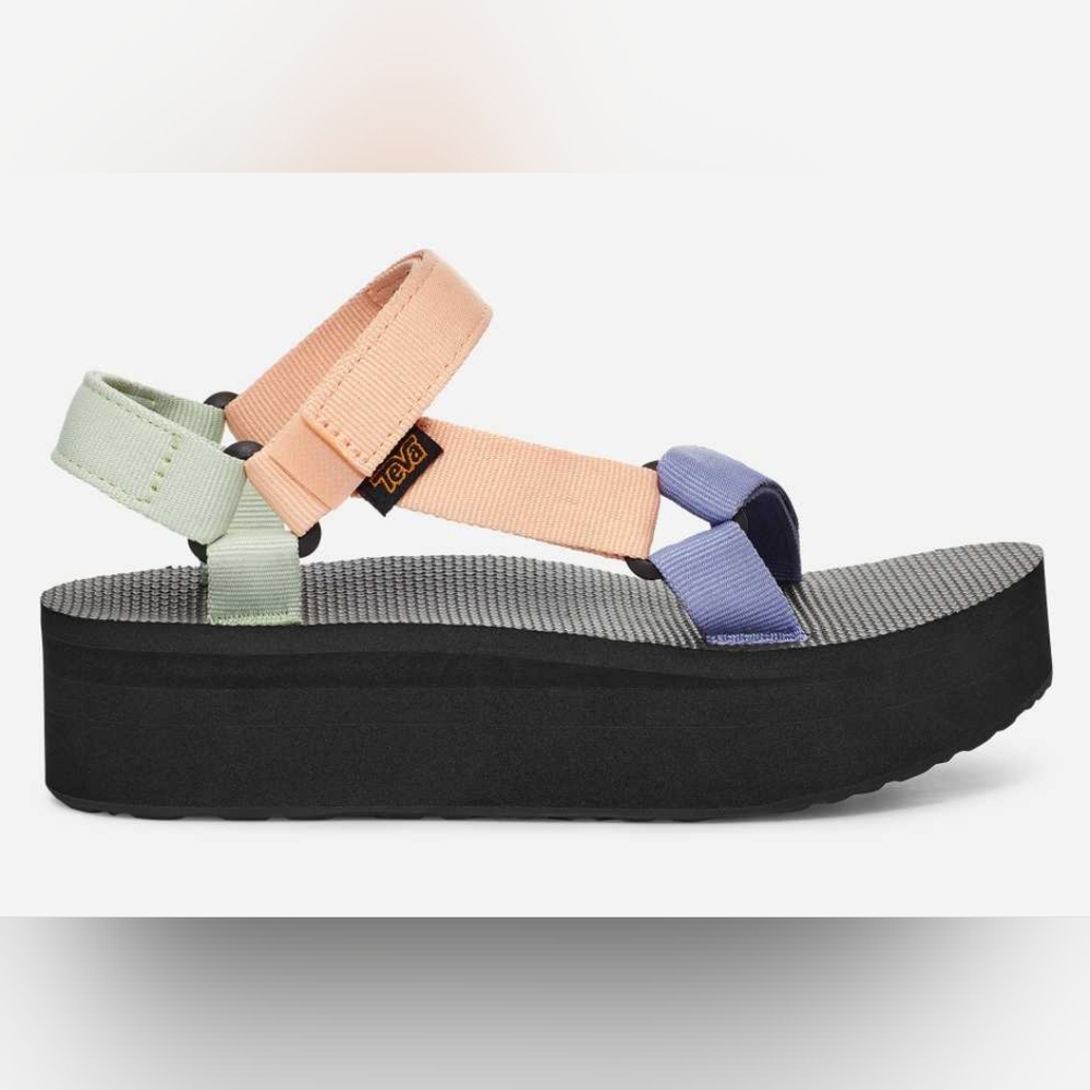 Teva Women's Flatform Universal Platform Sandals Sherbert Multi